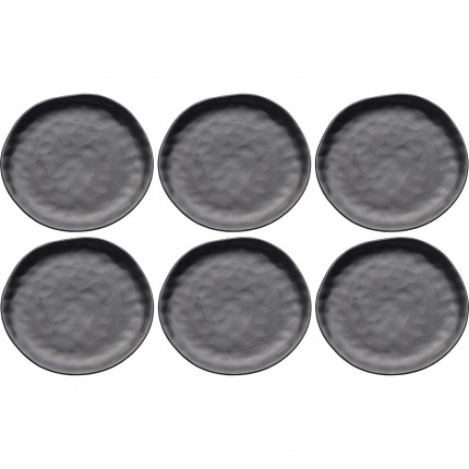Assiettes Organic 26cm noires set de 6 Kare Design