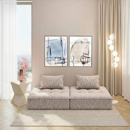 Canapé Portofino 2 places gris Kare Design