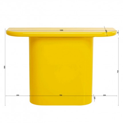 Console Eliano 120x35cm jaune Kare Design
