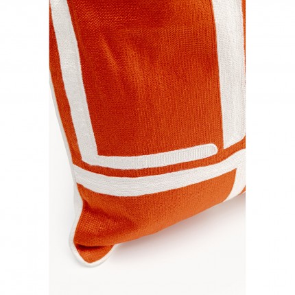 Coussin Arty orange et blanc Kare Design