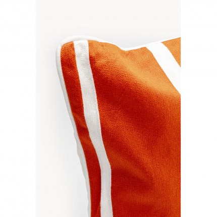 Coussin Arty orange et blanc Kare Design