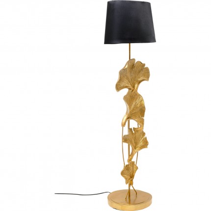 Lampadaire feuilles de ginkgo 129cm dorées Kare Design