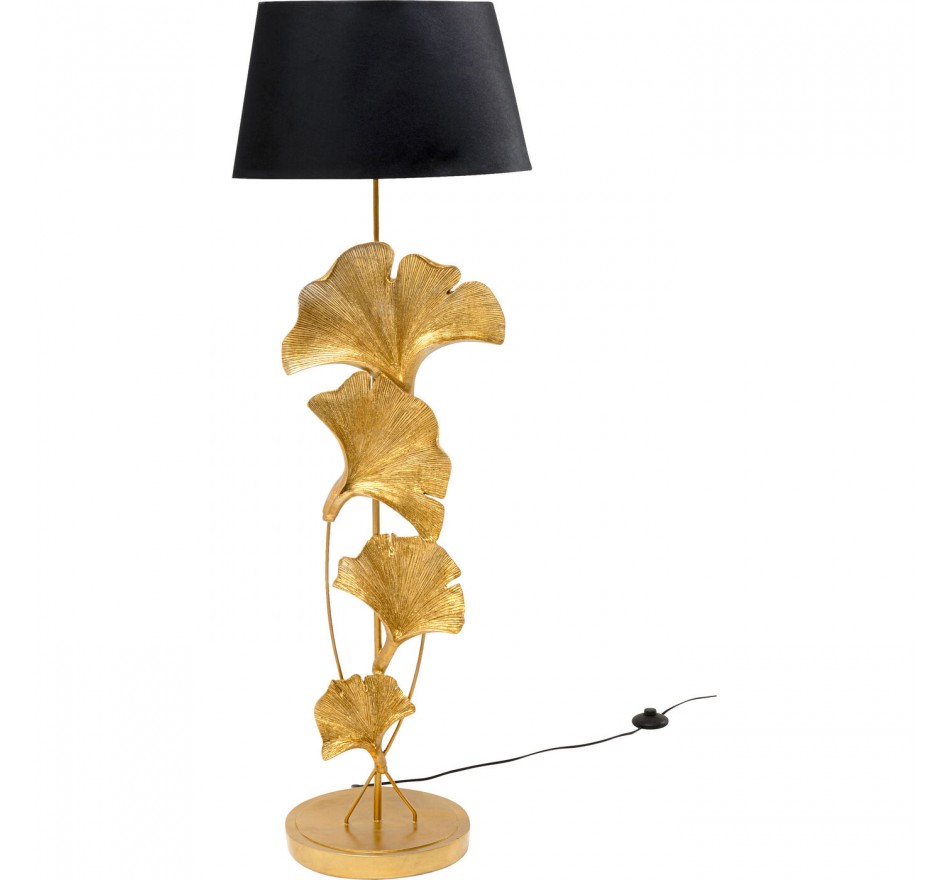 Lampadaire feuilles de ginkgo 129cm dorées Kare Design