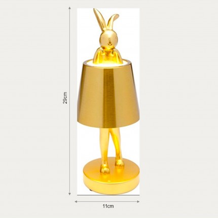Lampe Animal lapin LED 29cm bleue Kare Design