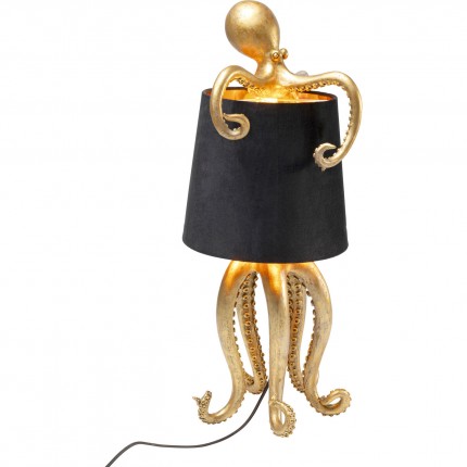Lampe pieuvre dorée et noire 60cm Kare Design