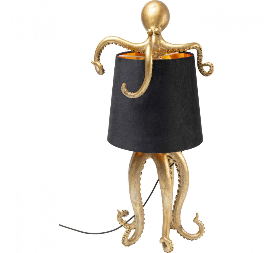 Lampe pieuvre dorée et noire 60cm Kare Design