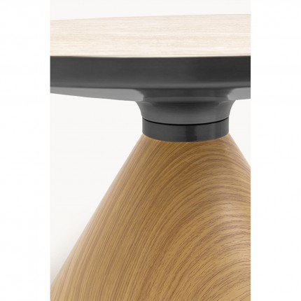 Table basse Cono Travertino 70cm chêne Kare Design