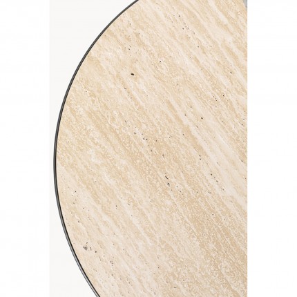 Table basse Cono Travertino 70cm chêne Kare Design