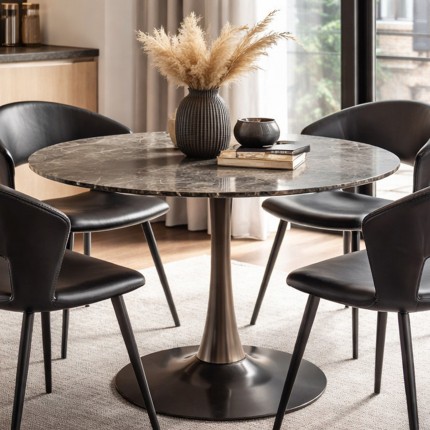 Table High Society 110cm grise Kare Design